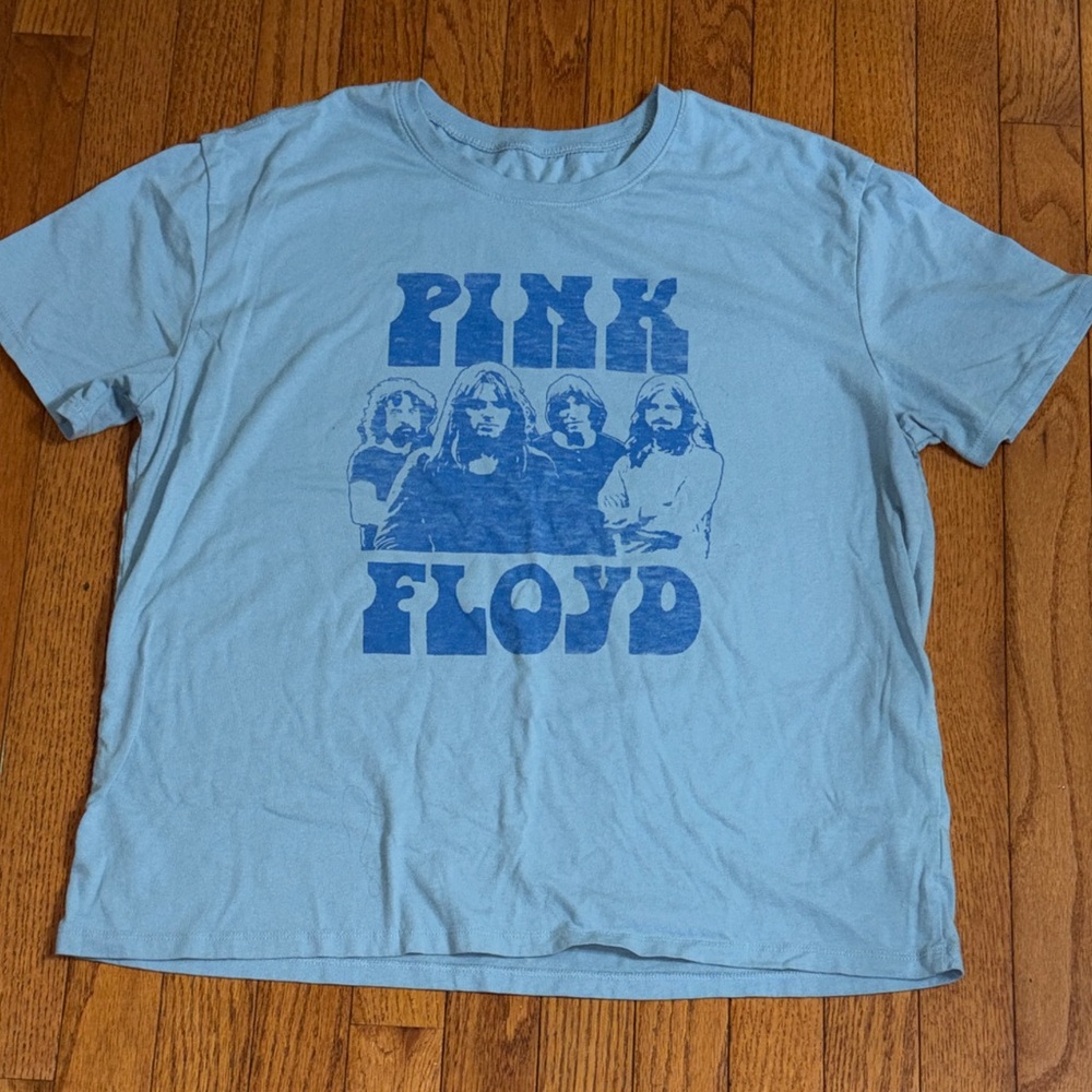 Pink Floyd Light Blue Tee with Blue Band Graphic